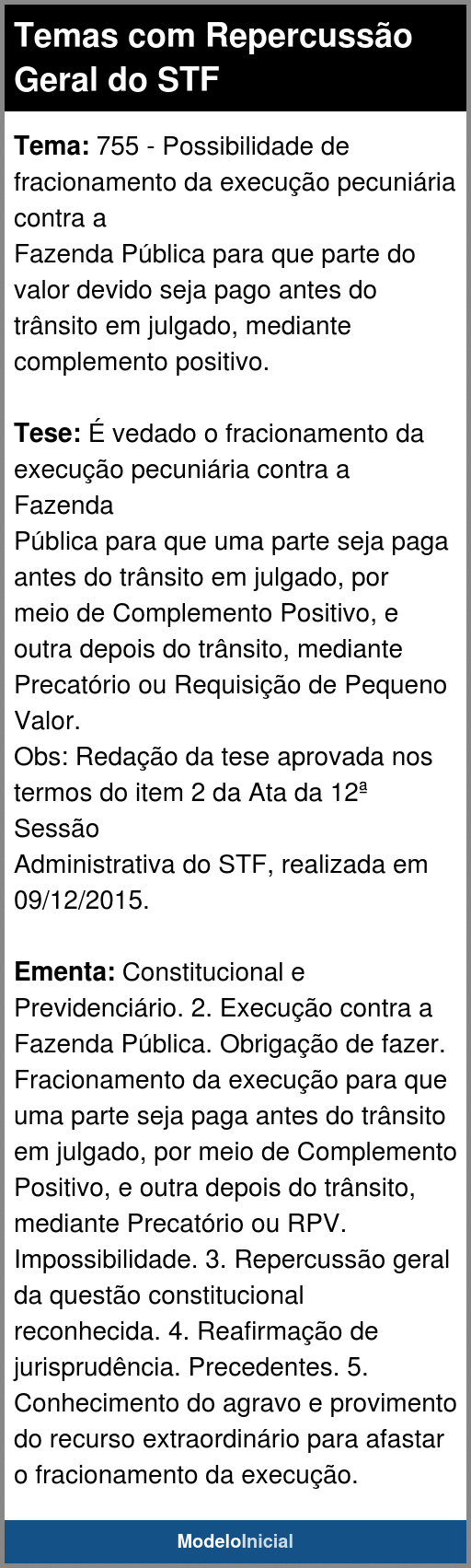 Tema Temas Repercuss O Geral Do Stf