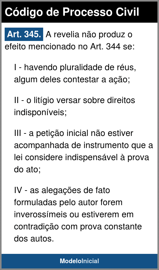 Art. 344 do CPC: quais são as consequências da falta de contestação?