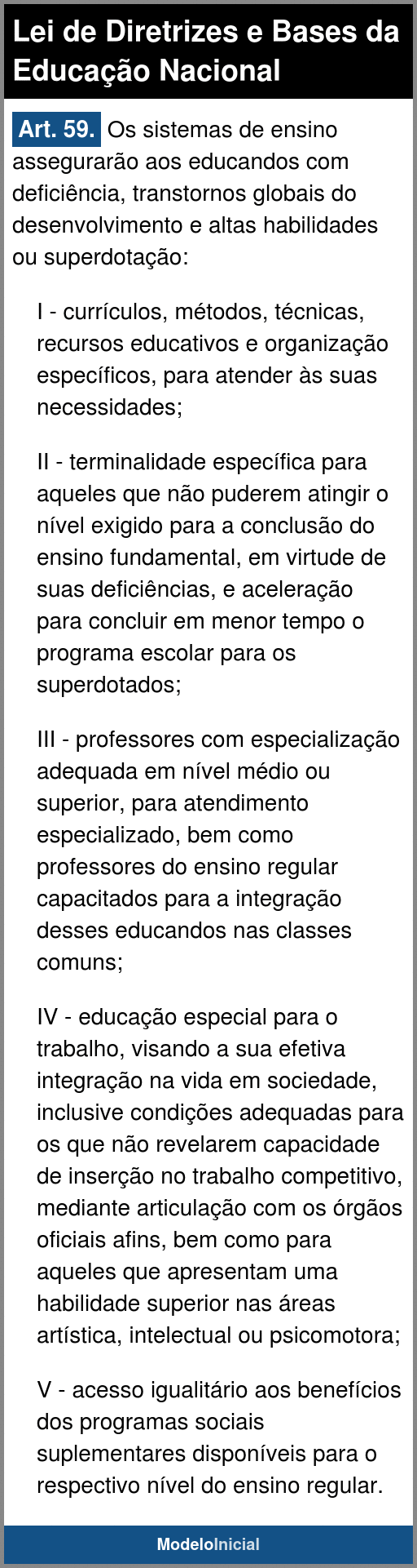 Artigo Lei De Diretrizes E Bases Da Educa O Nacional