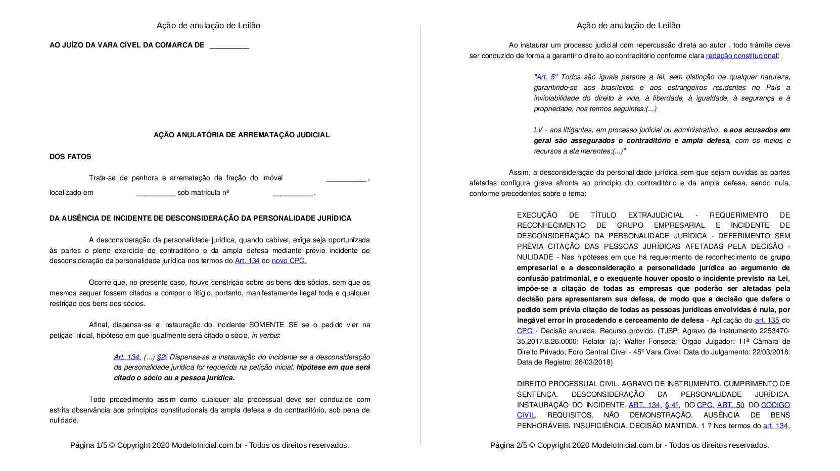 Nulidade em leilão: quais são as possibilidades?