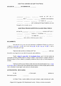 Ação Penal subsidiária da Ação Penal Pública