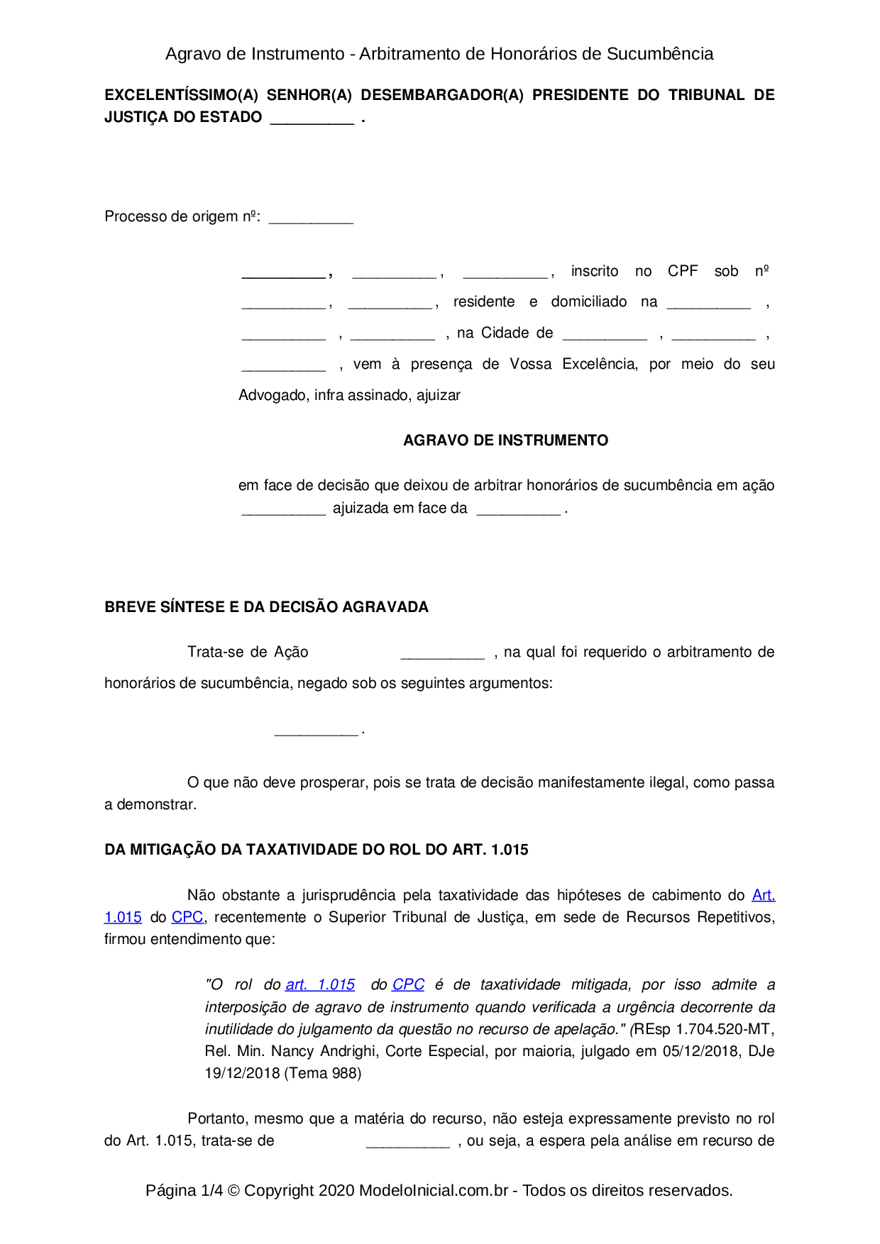 01 - Agravo - de - Instrumento - Ajg, PDF, Advogado