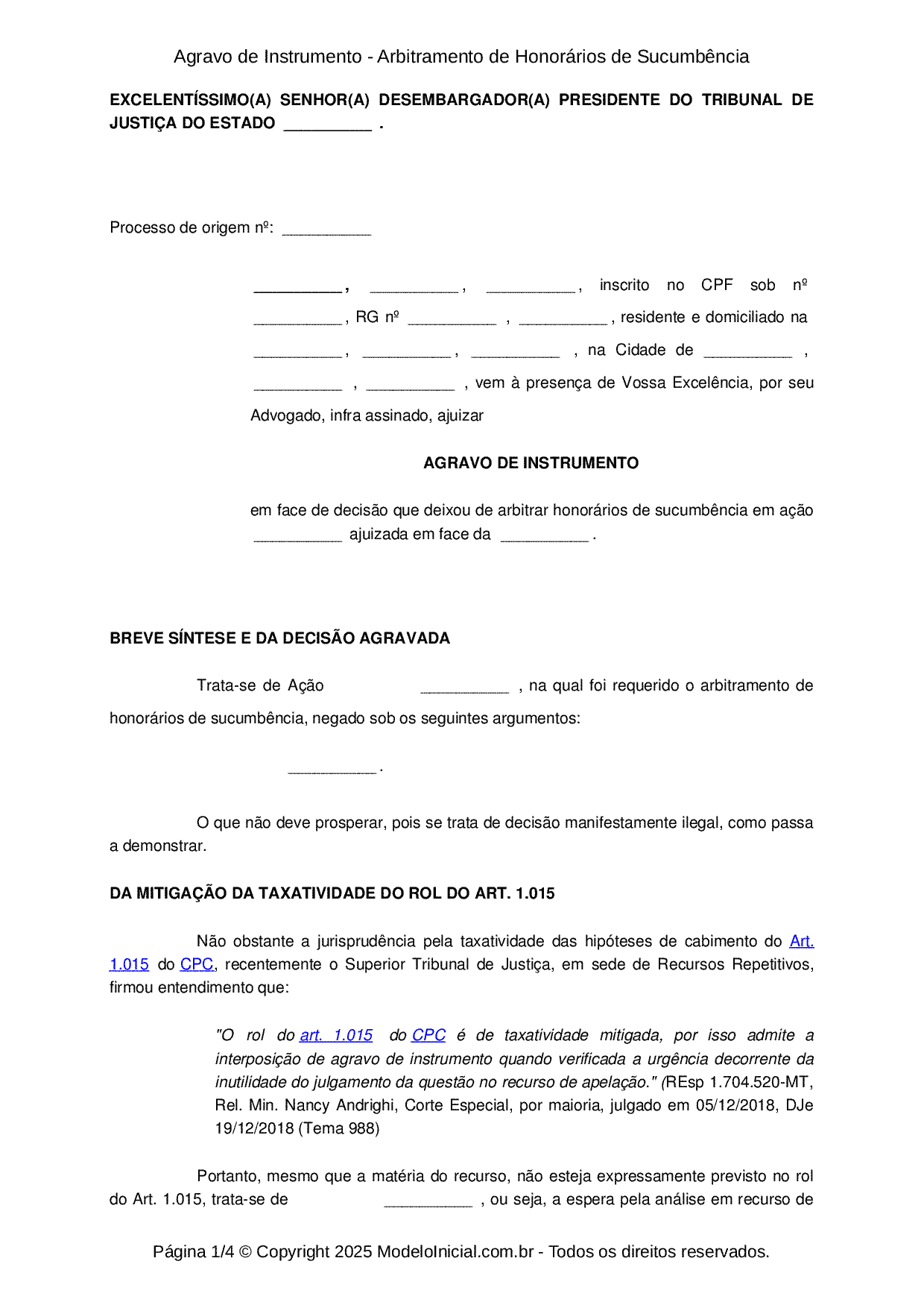 01 - Agravo - de - Instrumento - Ajg, PDF, Advogado