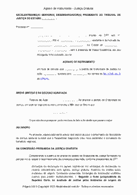 Agravo de Instrumento - Justiça Gratuita