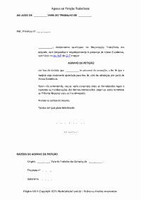Agravo de Peti&ccedil;&atilde;o Trabalhista