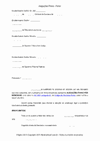 Alega&ccedil;&otilde;es Finais - Penal&nbsp;