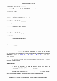 Alegações Finais  - Roubo