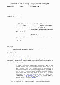 Contestação em ação de cobrança - Exceção do contrato não cumprido