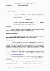 Contesta&ccedil;&atilde;o - Fato do Pr&iacute;ncipe e For&ccedil;a Maior