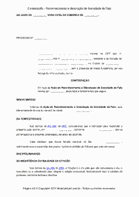 Contesta&ccedil;&atilde;o - Reconhecimento e dissolu&ccedil;&atilde;o de Sociedade de Fato