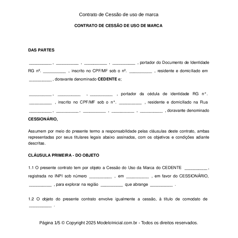 Contrato de Cessão