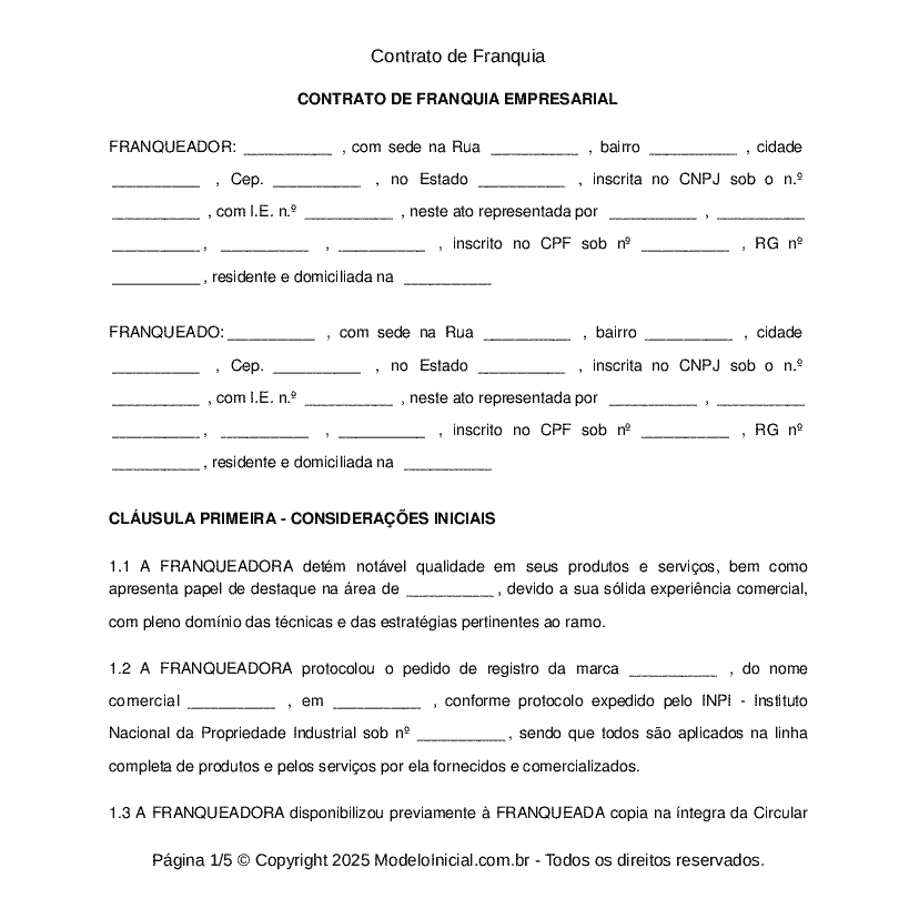 Contrato de Franquia