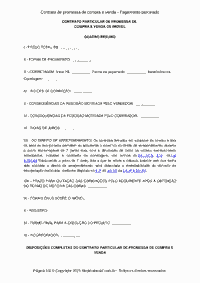 Contrato de promessa de compra e venda - Pagamento parcelado