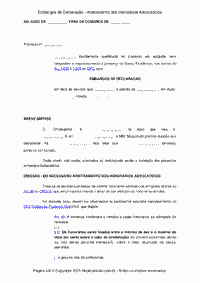 Embargos de Declara&ccedil;&atilde;o - Arbitramento dos Honor&aacute;rios Advocat&iacute;cios