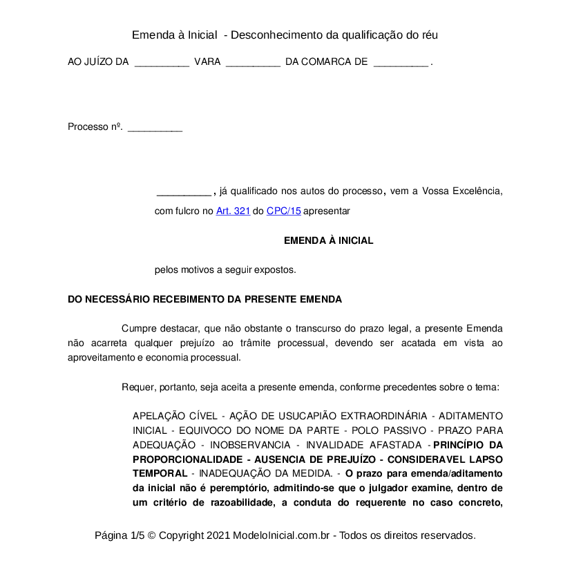 O que fazer quando não se sabe a qualificação do réu?