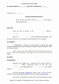 Exceção de pré-executividade 