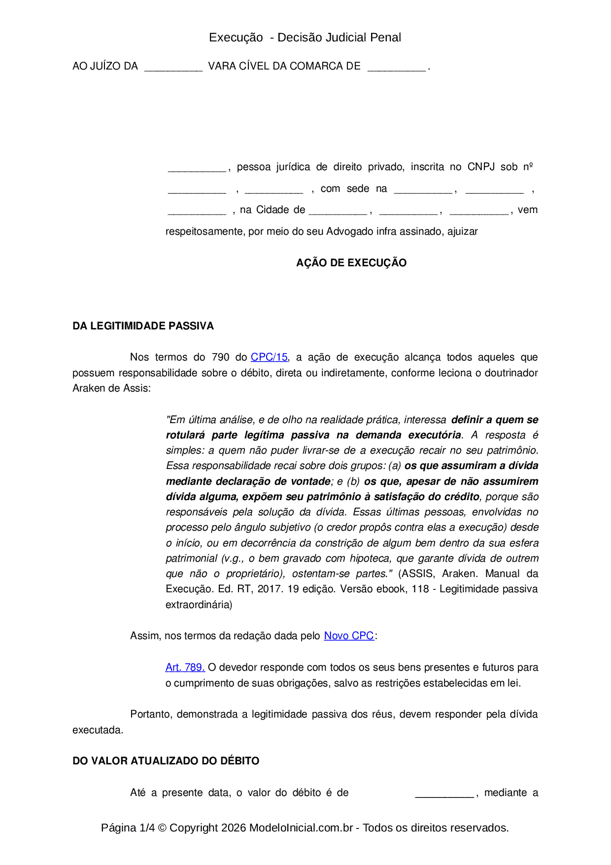Modelo Execução - Decisão Judicial Penal
