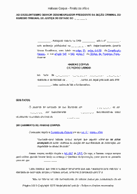 Habeas Corpus - Pris&atilde;o de of&iacute;cio