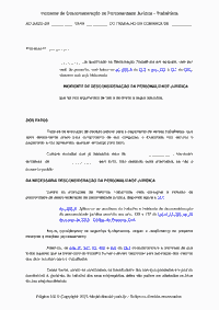 Incidente de Desconsideração de Personalidade Jurídica - Trabalhista