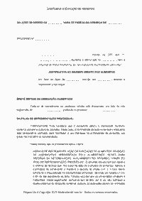 Justificativa à Execução de Alimentos 