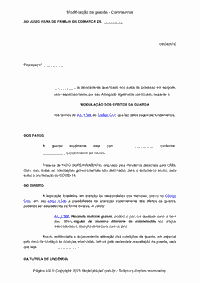Modificação da guarda - Coronavírus