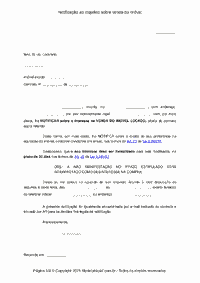 Notificação ao Inquilino sobre venda do imóvel