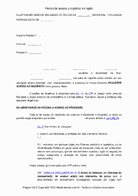 Pedido de acesso a inqu&eacute;rito em sigilo