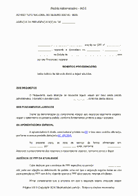 Pedido Administrativo - INSS&nbsp;