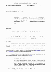 Pedido de alimentos sobre o Benef&iacute;cio Emergencial