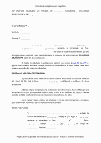 Pedido de dilig&ecirc;ncia em inqu&eacute;rito