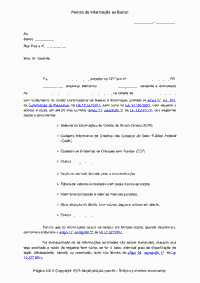 Pedido de informação ao Banco