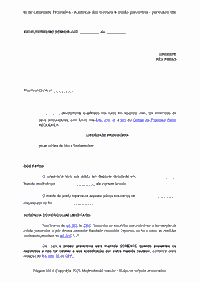 Pedido de Liberdade Provisória - Ausência dos motivos à prisão preventiva - periculum libertatis