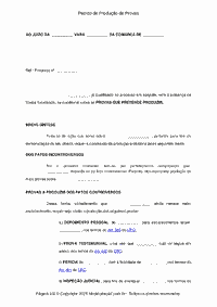 Pedido de Produção de Provas