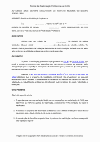 Pedido de Reabilita&ccedil;&atilde;o Profissional ao INSS