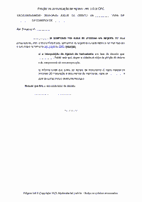 Petição de comunicação de Agravo - Art. 1.018 CPC