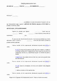 Petição juntada de fato novo