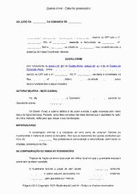 Queixa crime - Esbulho possess&oacute;rio