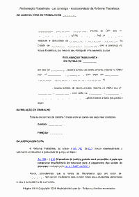 Reclama&ccedil;&atilde;o Trabalhista - Lei no tempo - Irretroatividade da Reforma Trabalhista