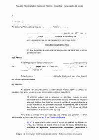 Recurso Administrativo Concurso P&uacute;blico - Gravidez - remarca&ccedil;&atilde;o de testes