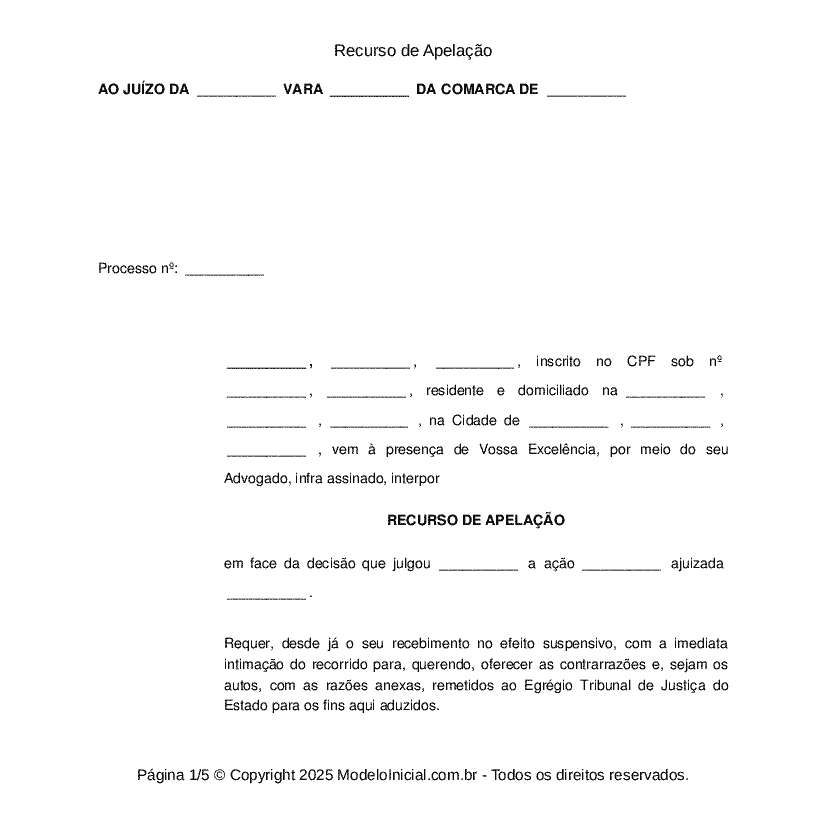 Recurso de Apelação