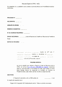 Recurso Especial CRPS - INSS&nbsp;