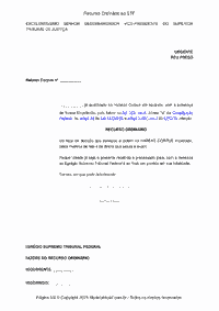 Recurso Ordinário ao STF