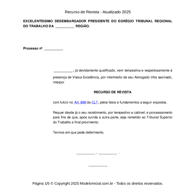 Recurso de Revista - Atualizado 2025