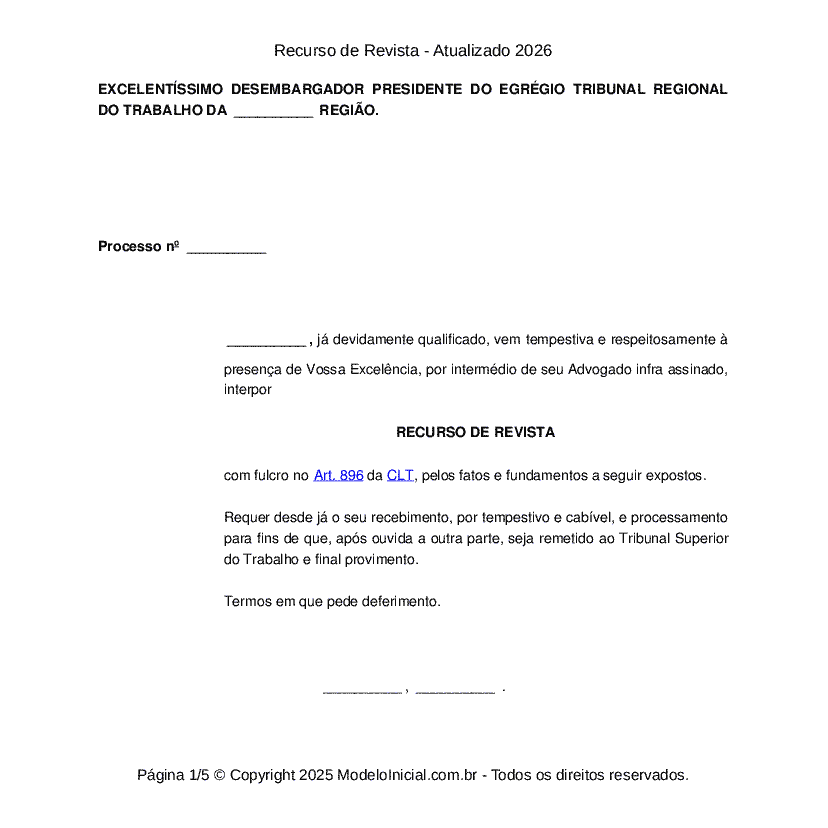 Recurso de Revista - Atualizado 2026