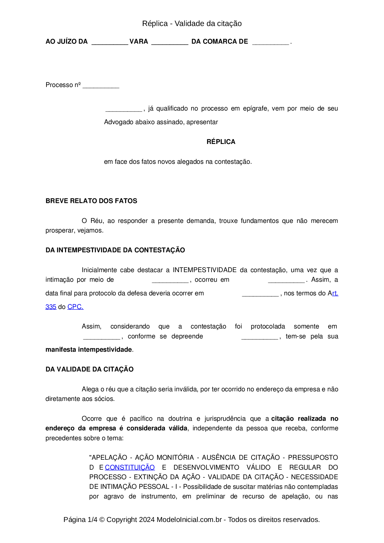 Teoria da Aparência e Nulidade de Citação de Empresário