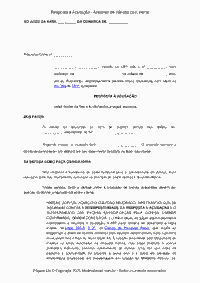 Resposta &agrave; Acusa&ccedil;&atilde;o - Acidente de tr&acirc;nsito com morte