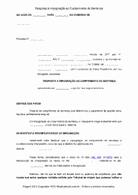 Resposta à Impugnação ao Cumprimento de Sentença