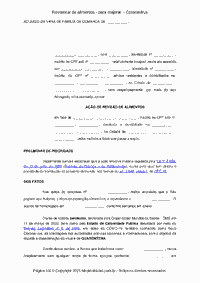 Revisional de alimentos - para majorar  - Coronavírus