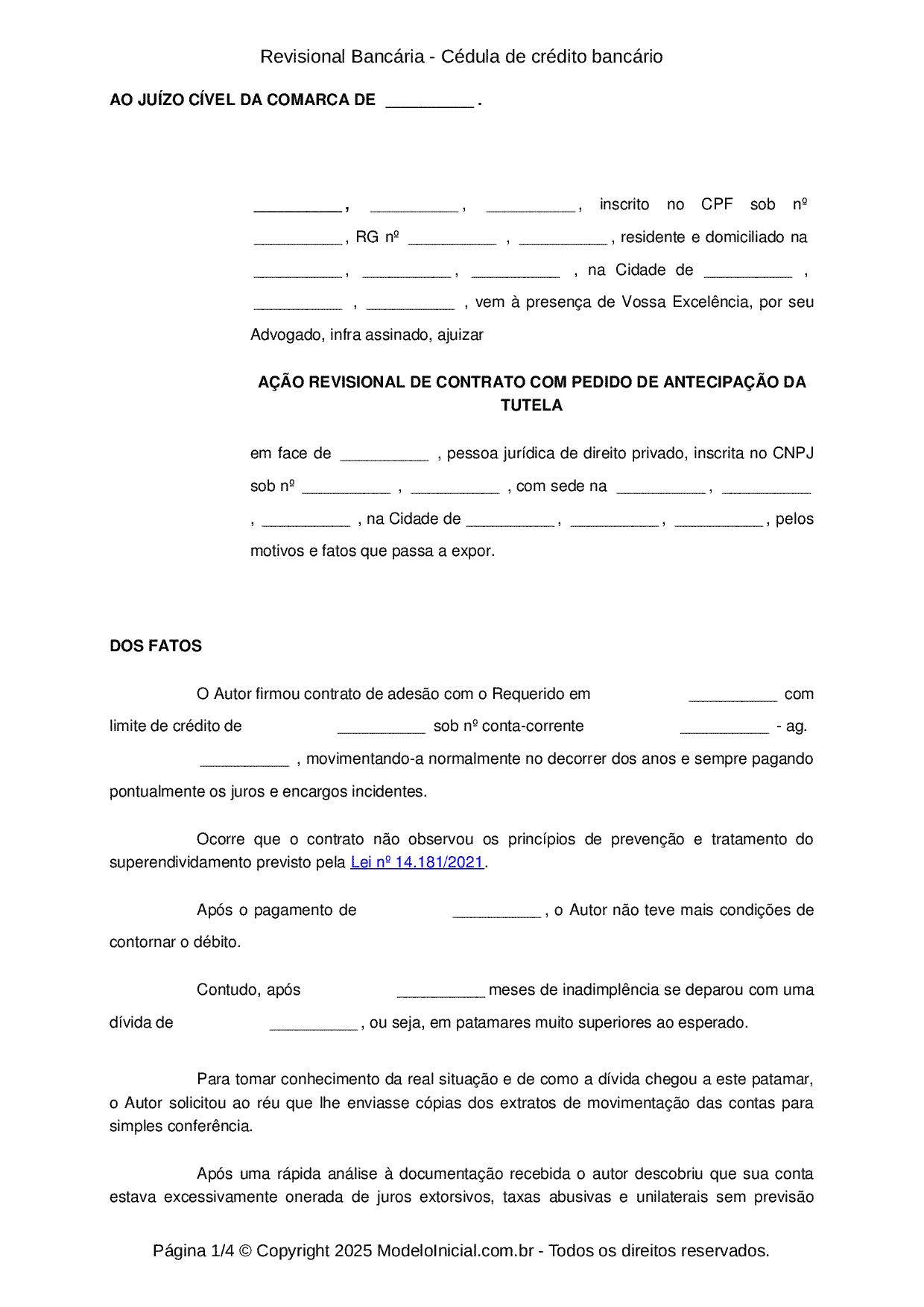 Direito Bancário na Prática - análise do contrato bancário. 